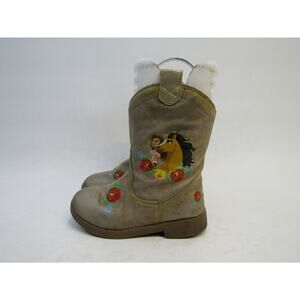 Spirit Dreamworks Wild and Free Toddler Size 8 Brown Zip Cowboy Boots